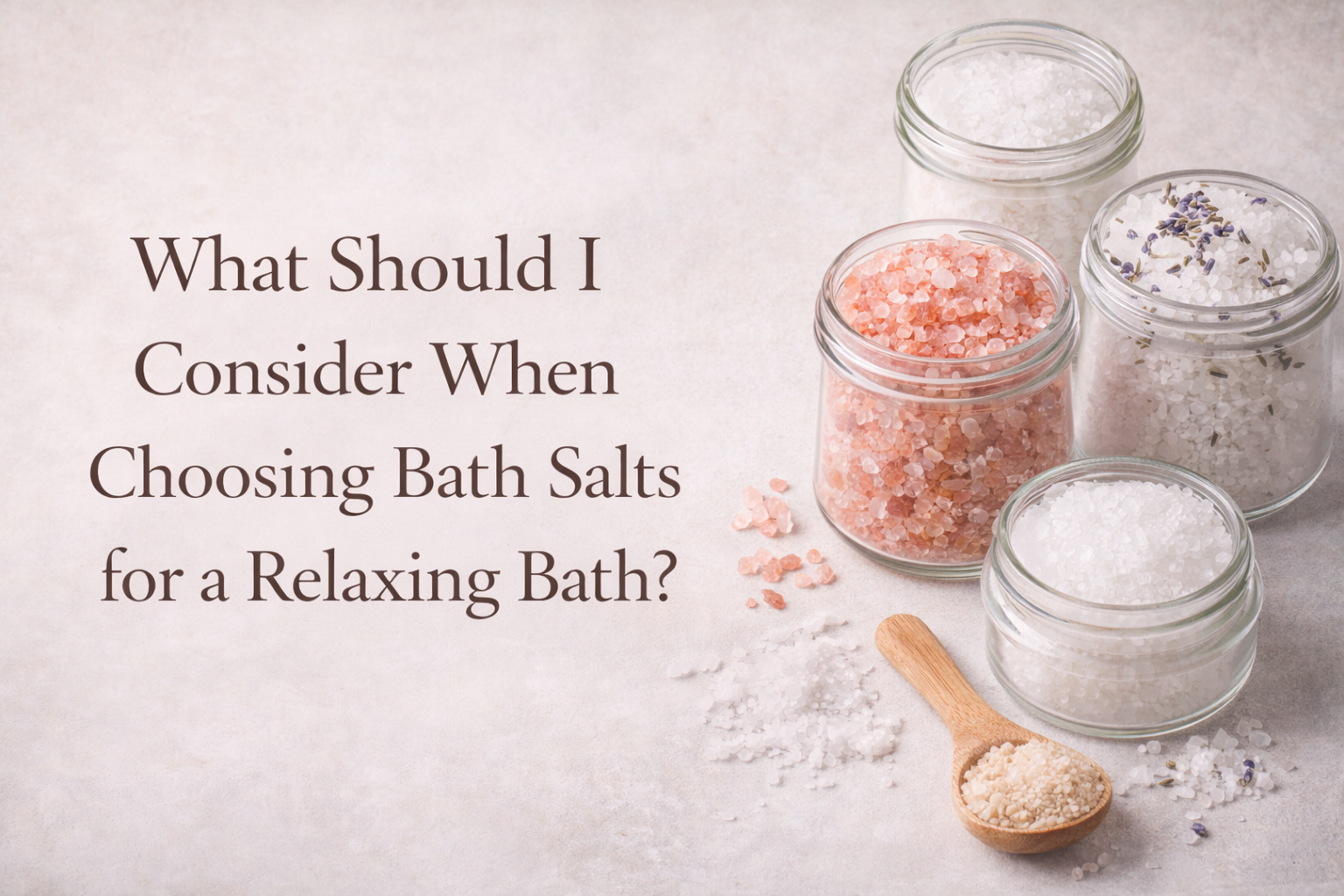 What Should I Consider When Choosing Bath Salts for a Relaxing Bath?