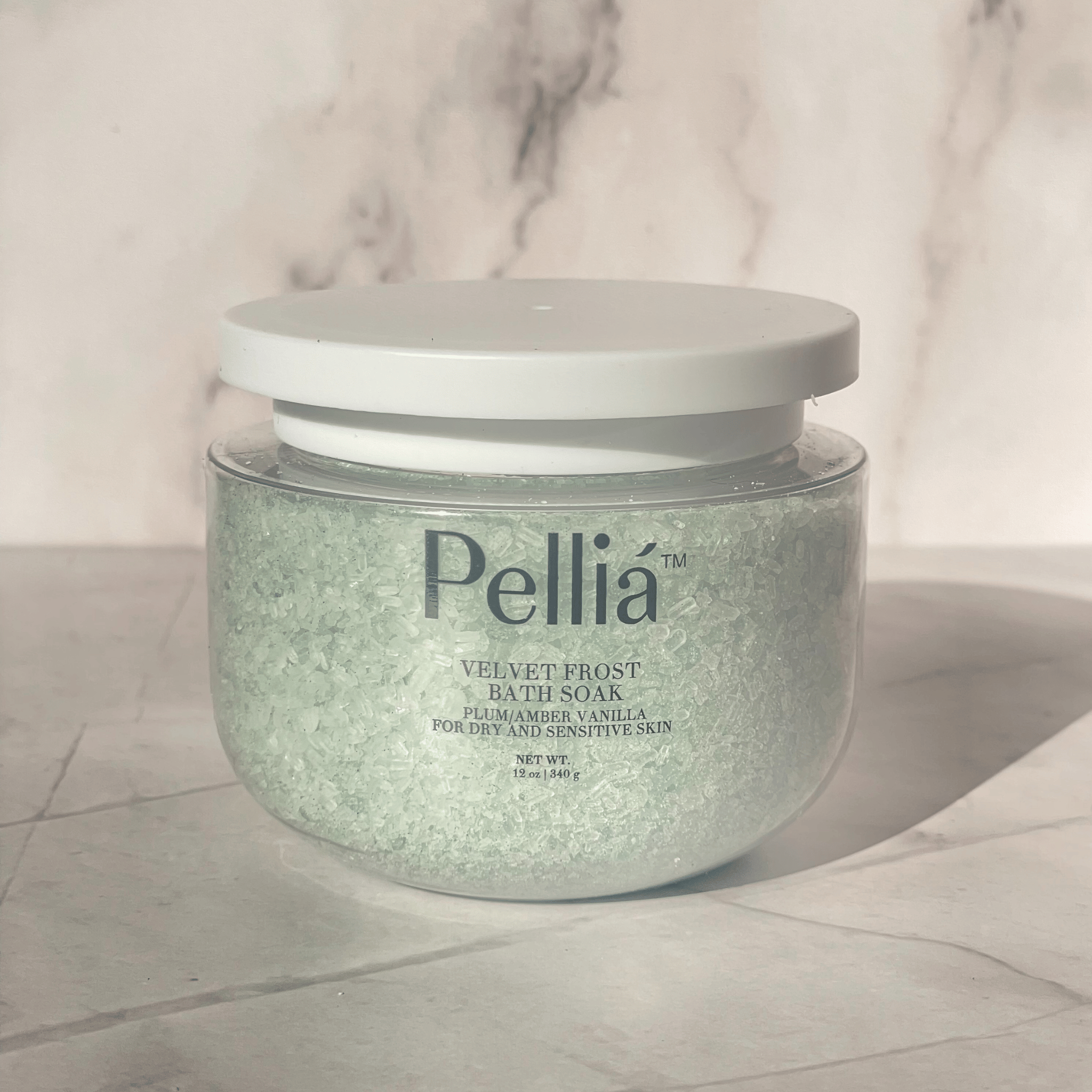 Velvet Frost -Plum and Amber Vanilla Bath Soak with Epsom and Dead Sea Salt