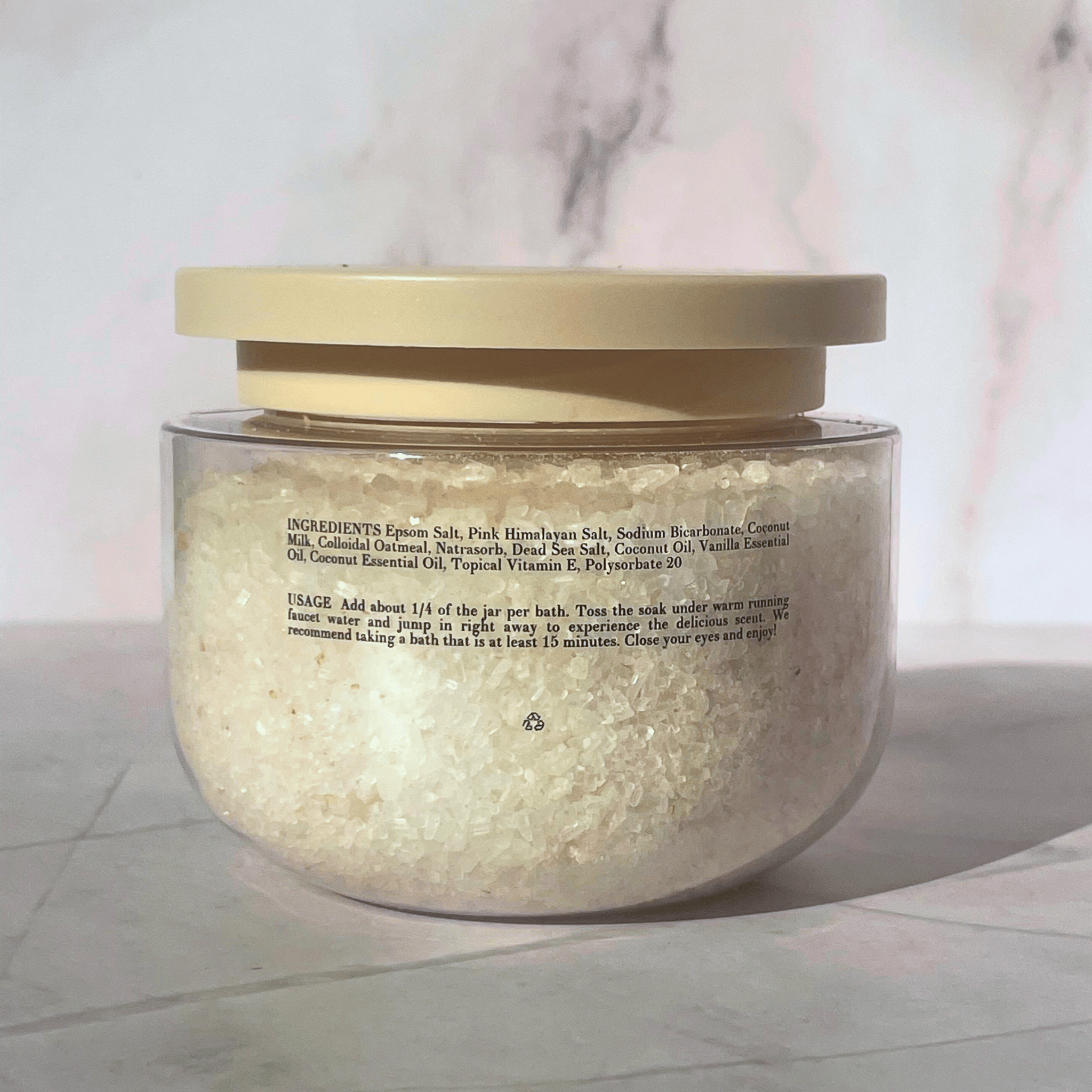 Coco Escape - Coconut and Vanilla Bath Soak with Epsom, Pink Himalayan, and Dead Sea Salt